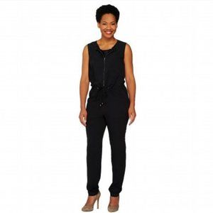 NWT VIEW WALTER BAKER BLK SLEEVELESS JUMPSUIT 24P